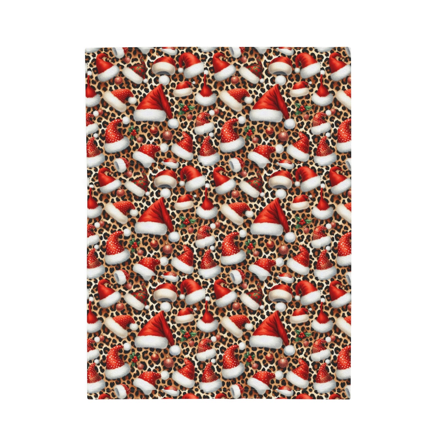 Leopard Christmas Throw Blanket Couch Cozy Christmas Blanket