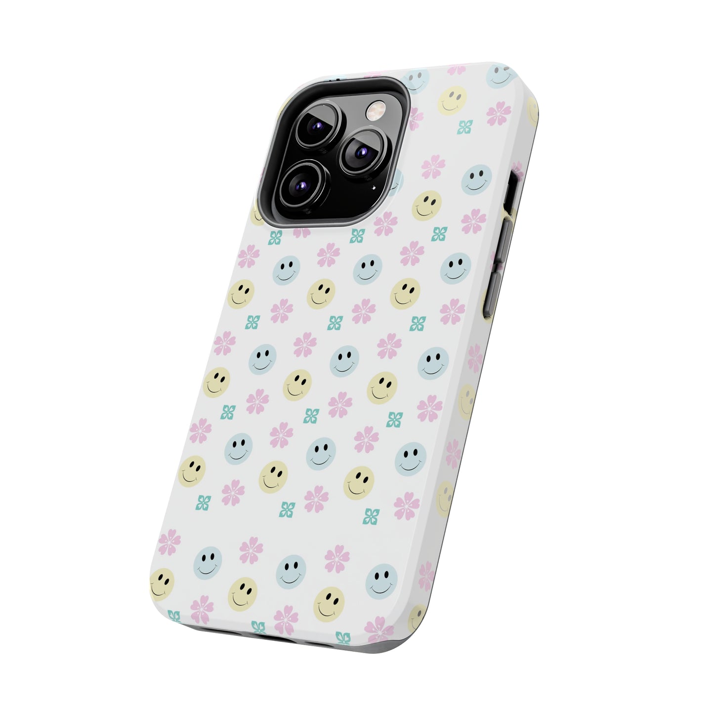 Smiley Face Retro Tough Phone Case, Cute Cool Trendy Biodegradable Phone Case