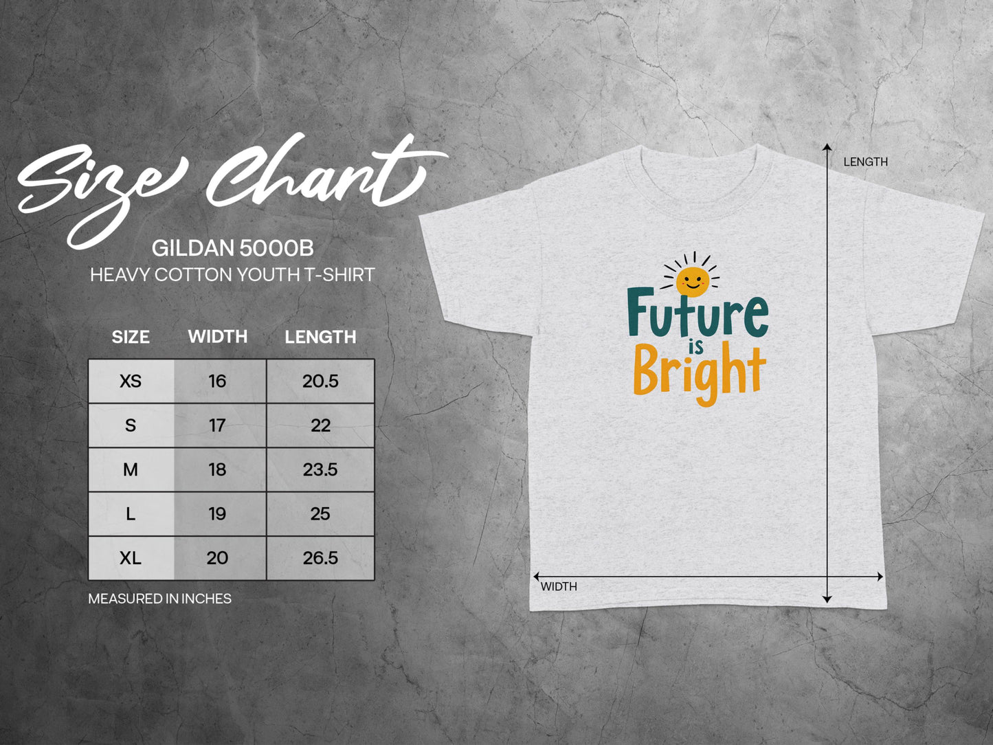 Future is Bright Youth Heavy Cotton T-Shirt product type