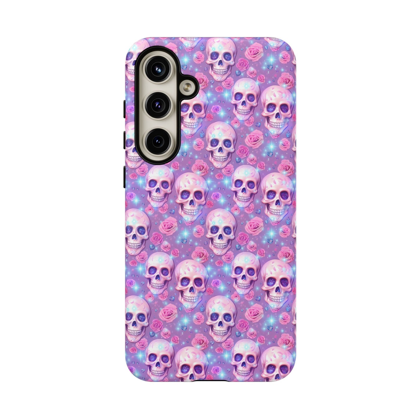 Phone Case - Skull and Roses Pastel Goth Tough Case