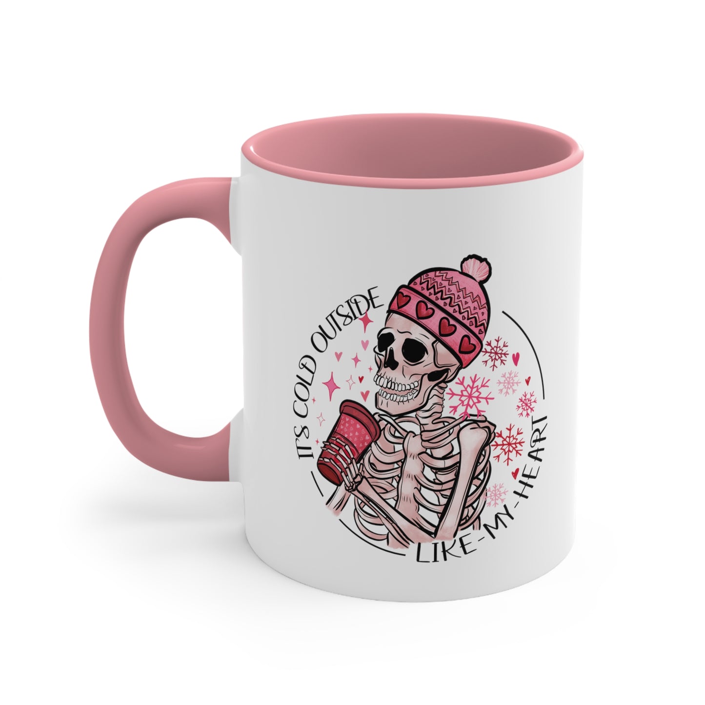 Skeleton Valentine Gothic Accent Coffee Mug, Sarcastic Funny Dark 11oz