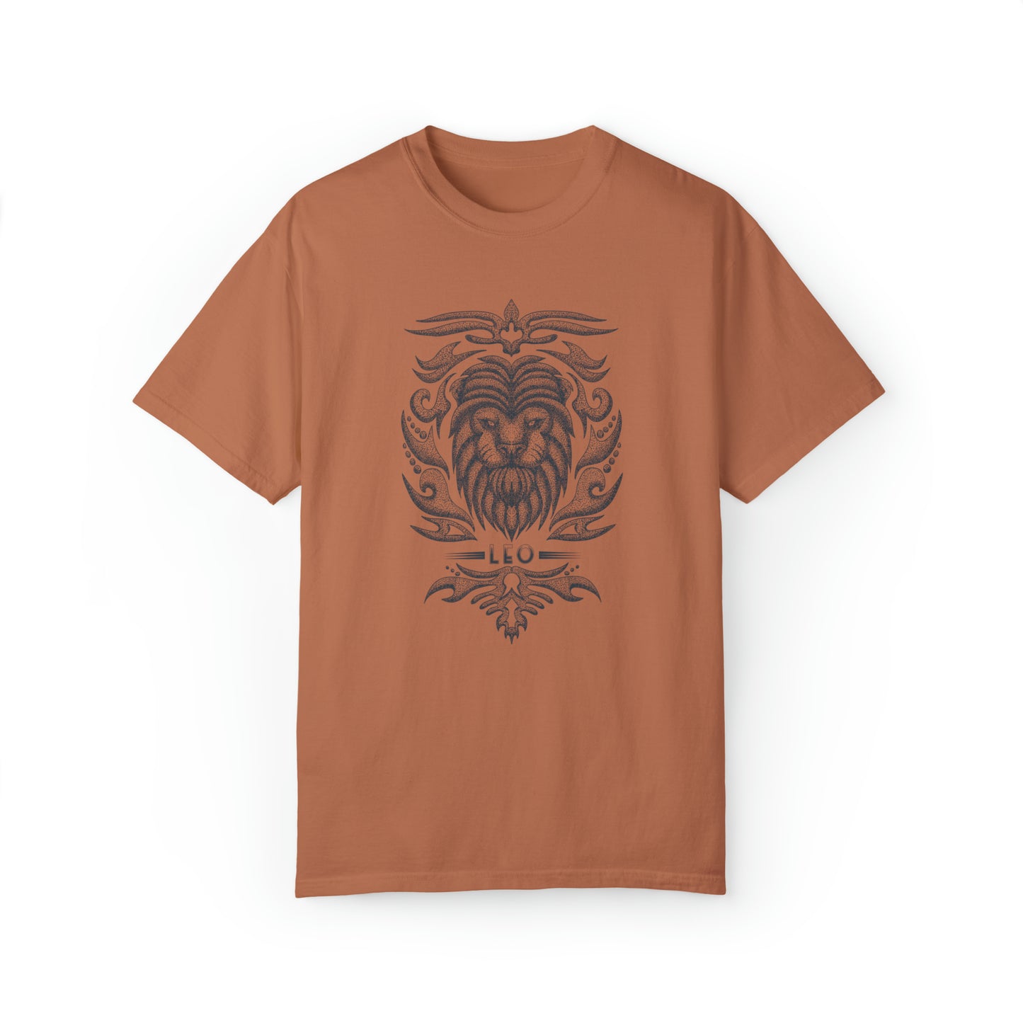 Comfort Colors Leo Vintage Shirt, Zodiac T-shirt, Leo Shirt Unisex Garment-Dyed T-shirt