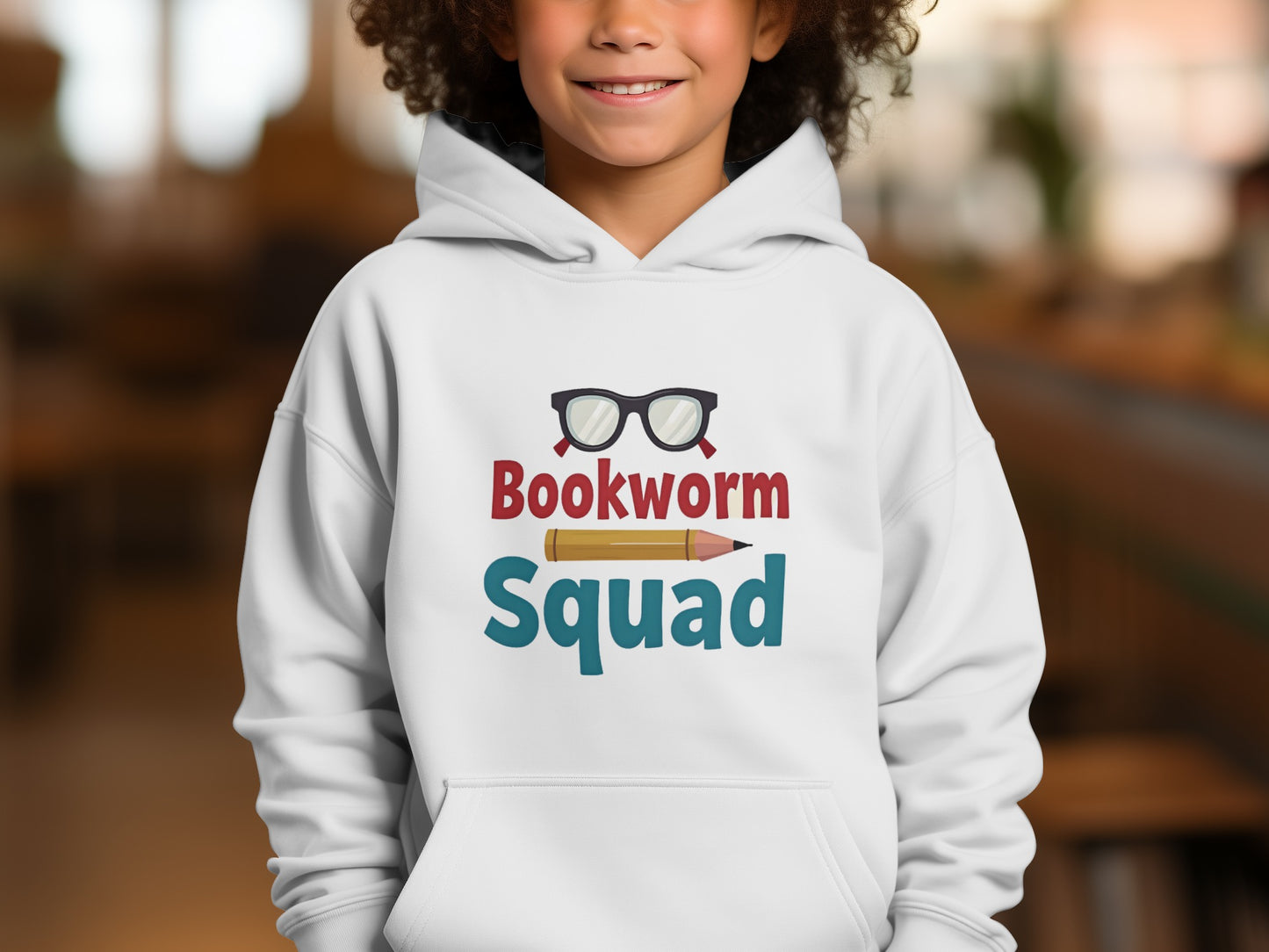 Bookworm Squad Hoodie for Kids Casual Wear product