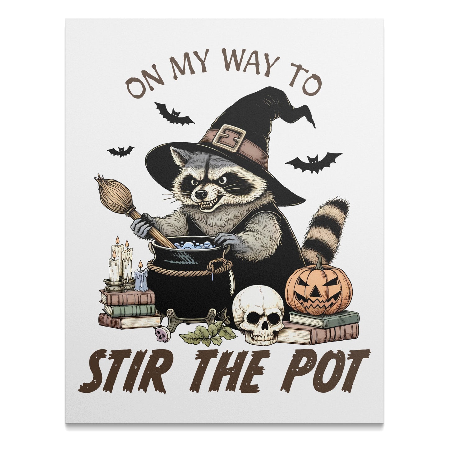 On My Way To Stir The Pot Witch Raccoon product type