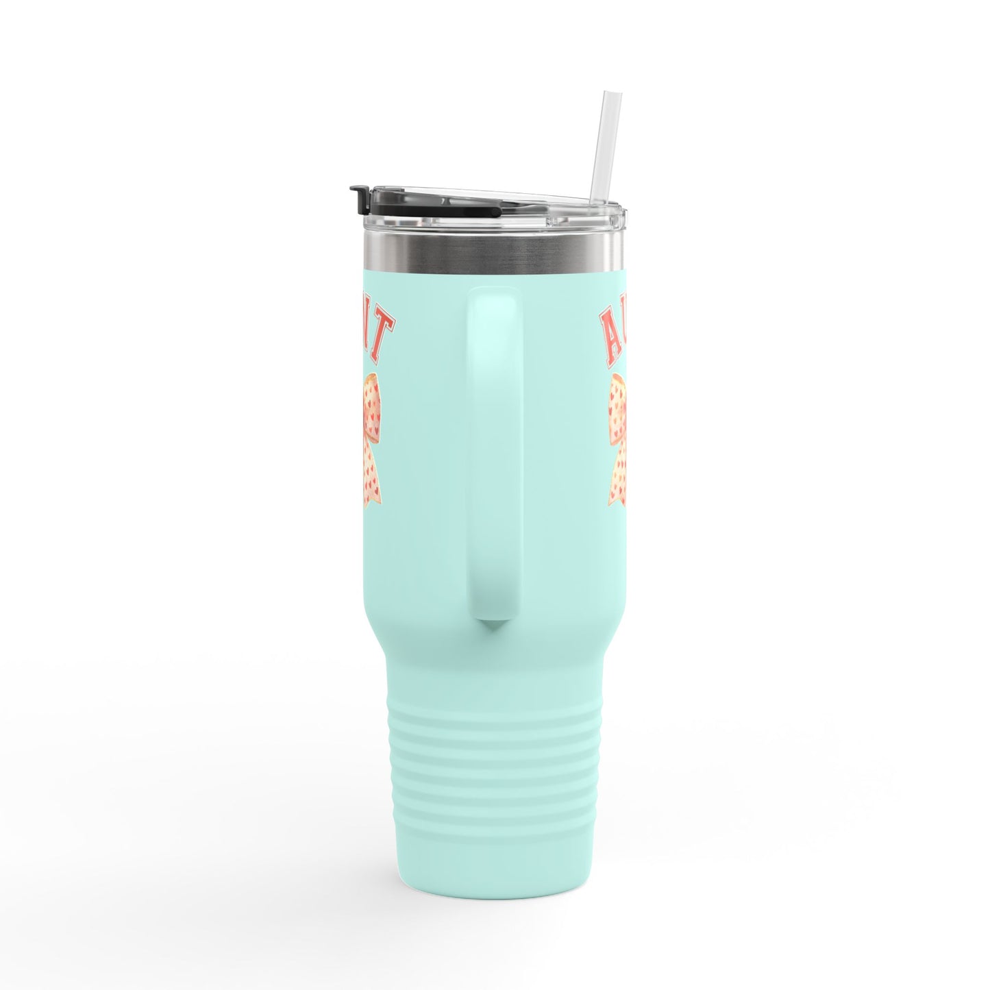 Aunt Coquette Stlye Insulated Travel Mug, Coquette Bow Coffee Tumbler, 40oz Stainless Steel
