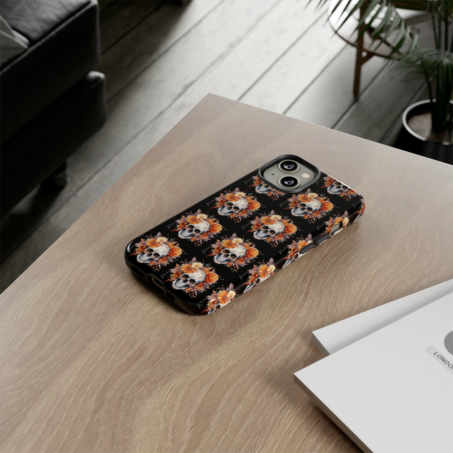 Skeleton iPhone Case, Goth Cell Phone Case, Halloween Skeleton Phone Case,