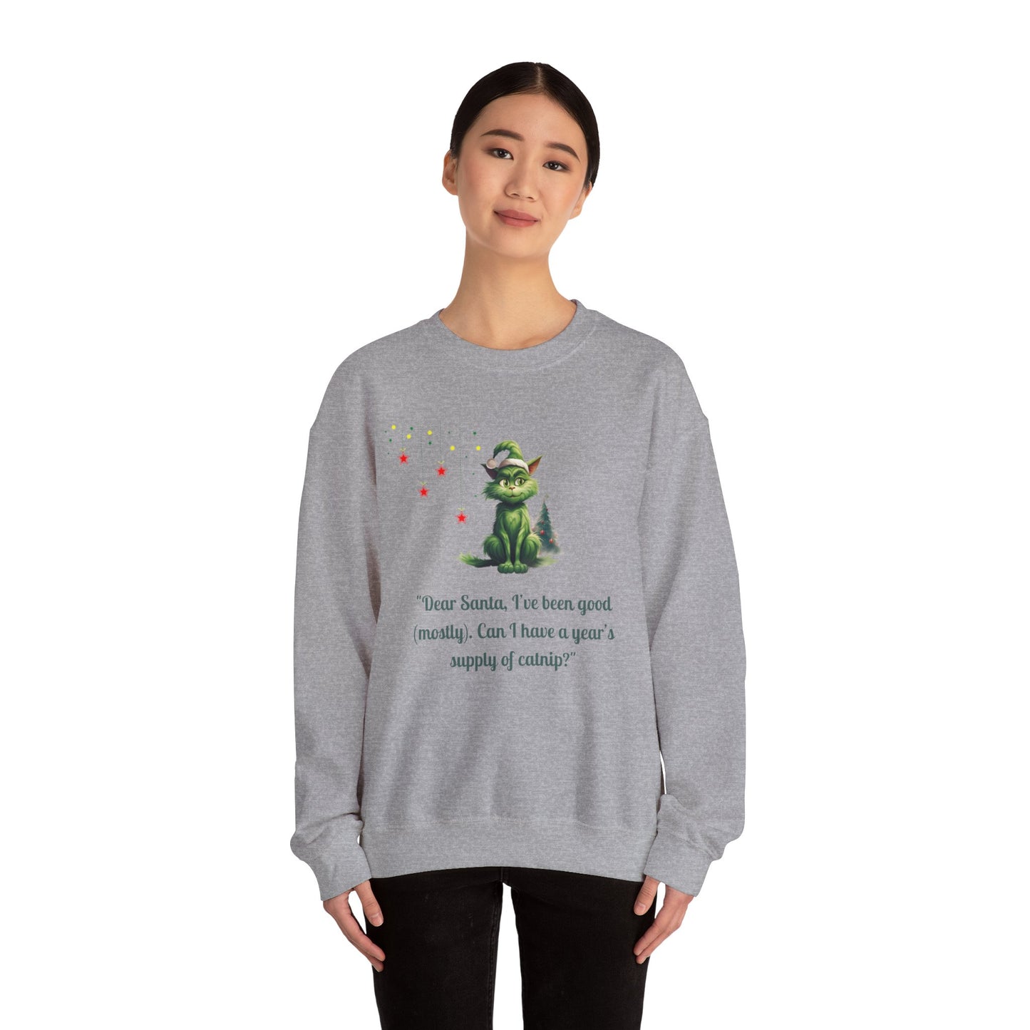 Funny Christmas Cat Sweatshirt - Christmas Crewneck- Holiday Sweatshirt