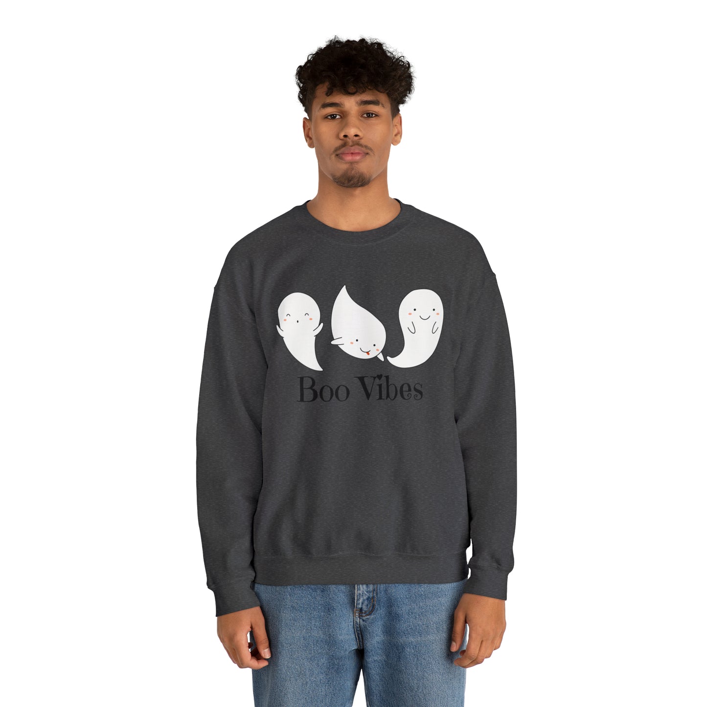 Boo Ghost Sweatshirt, Halloween Sweatshirt Women Men Crewneck Sweatshirt