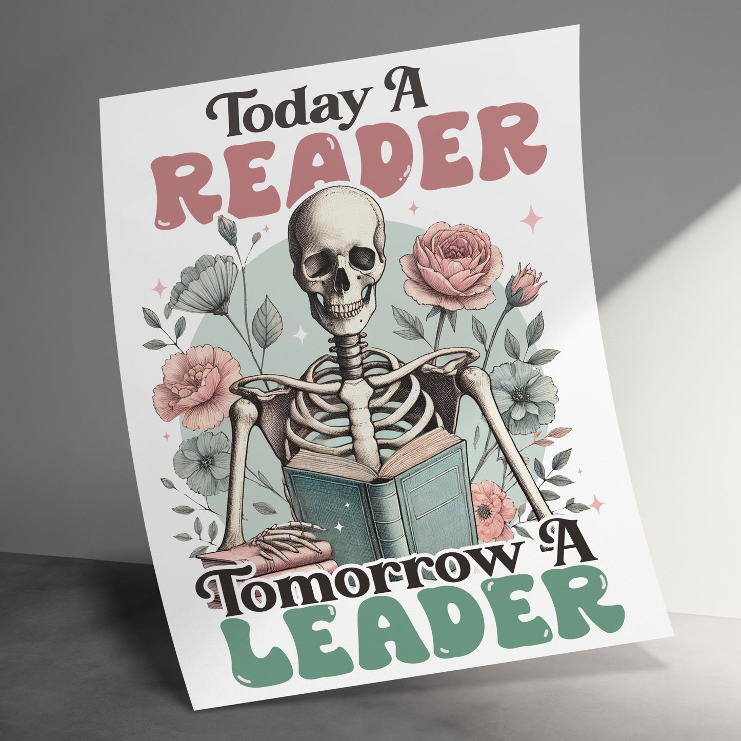 Charming Motivational Skeleton Leader Poster product type