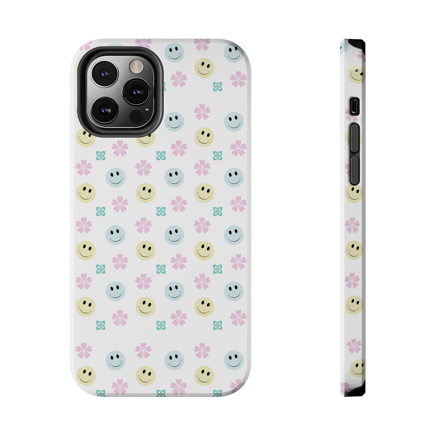 Smiley Face Retro Tough Phone Case, Cute Cool Trendy Biodegradable Phone Case