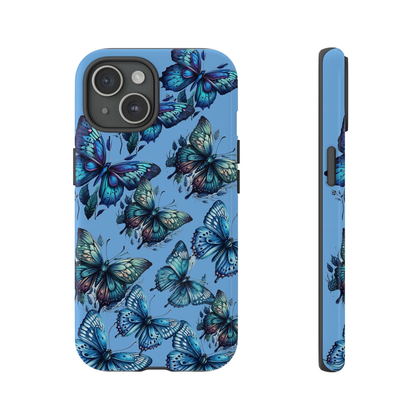 Blue Butterfly iPhone Case, Cute Cell Phone Case, Abstract Phone Case, iPhone Cover