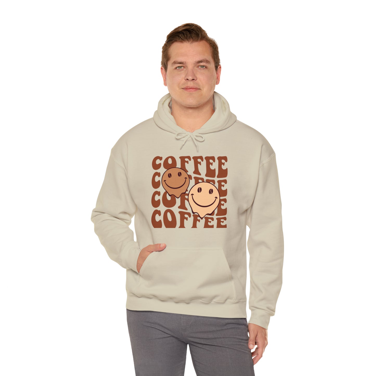 Retro Coffee Hoodie Sweatshirt, Oversize Streetwear Unisex Hooded Sweatshirt