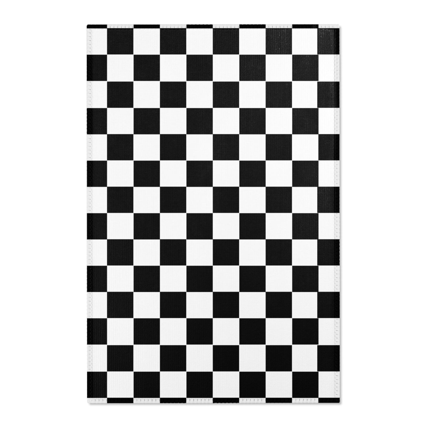 Black and White Checkered Area Rug, Cute Cool Living Room Rug, Minimalist Rug