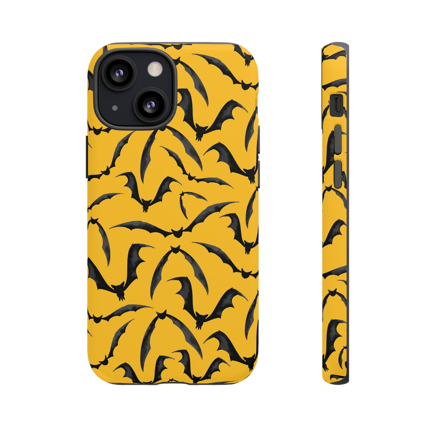 Bat Phone Case, iPhone 15 Case, Cute Glossy Halloween Goth Phone Case