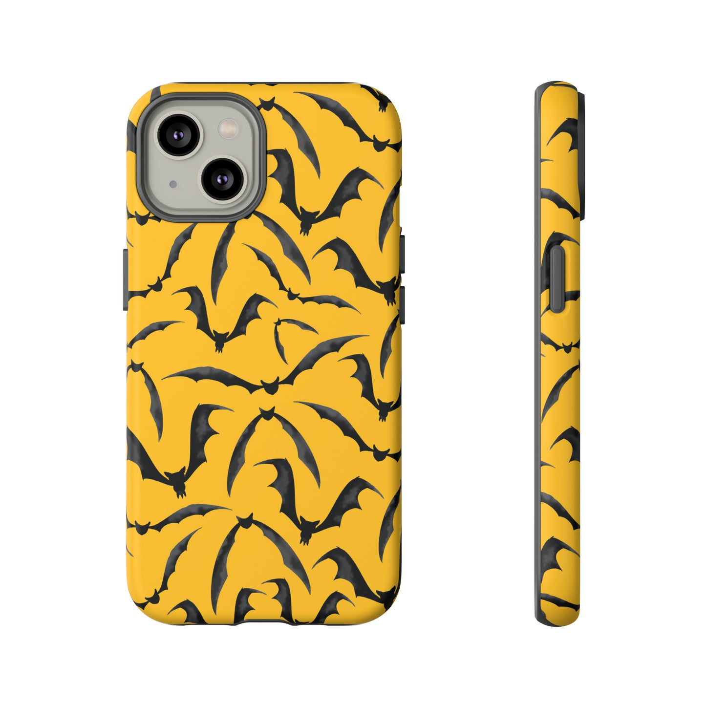 Bat Phone Case, iPhone 15 Case, Cute Glossy Halloween Goth Phone Case