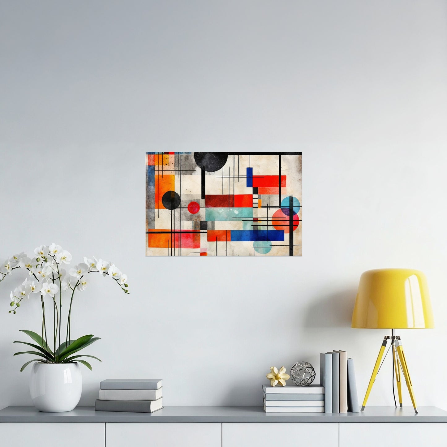 Modern Abstract Geometric Shapes Wall Art Canvas product type