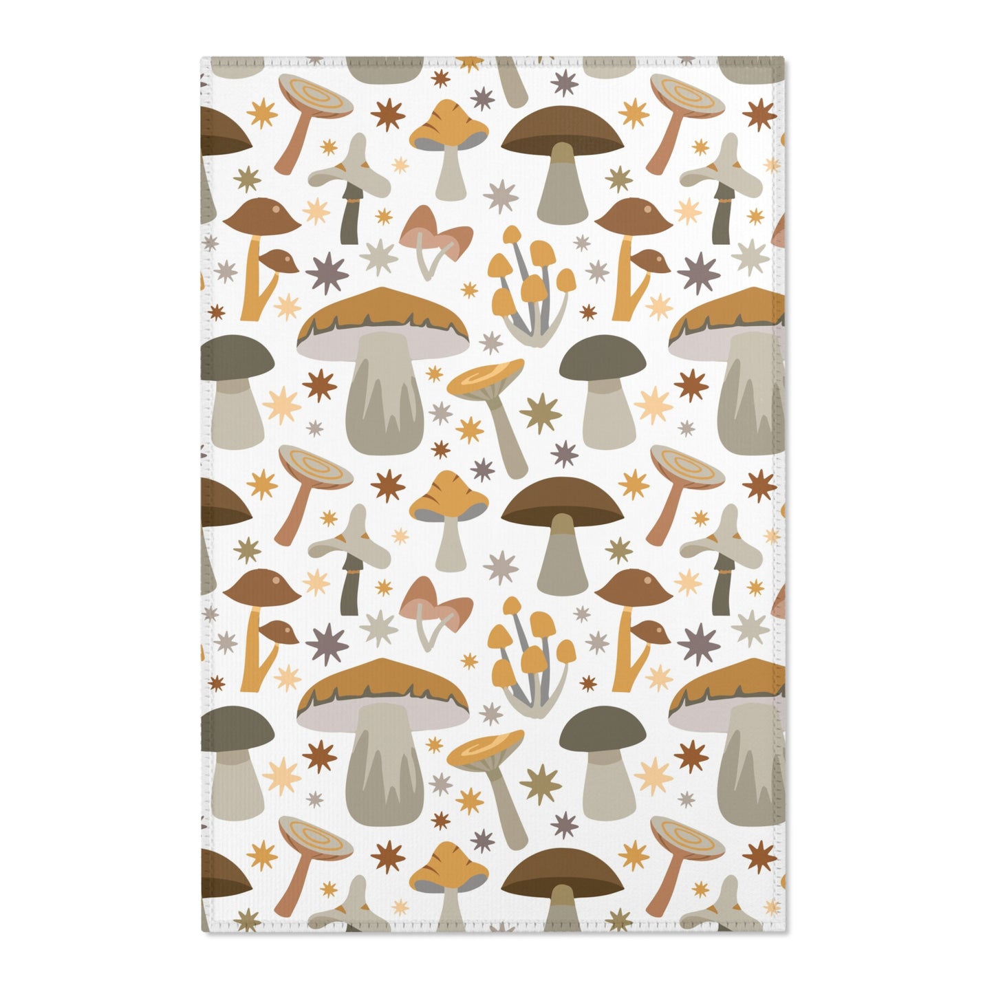 Mushroom Area Rug, Boho Room Decor, Minimalist Rug, Cute Rug, Unique Accent Rug