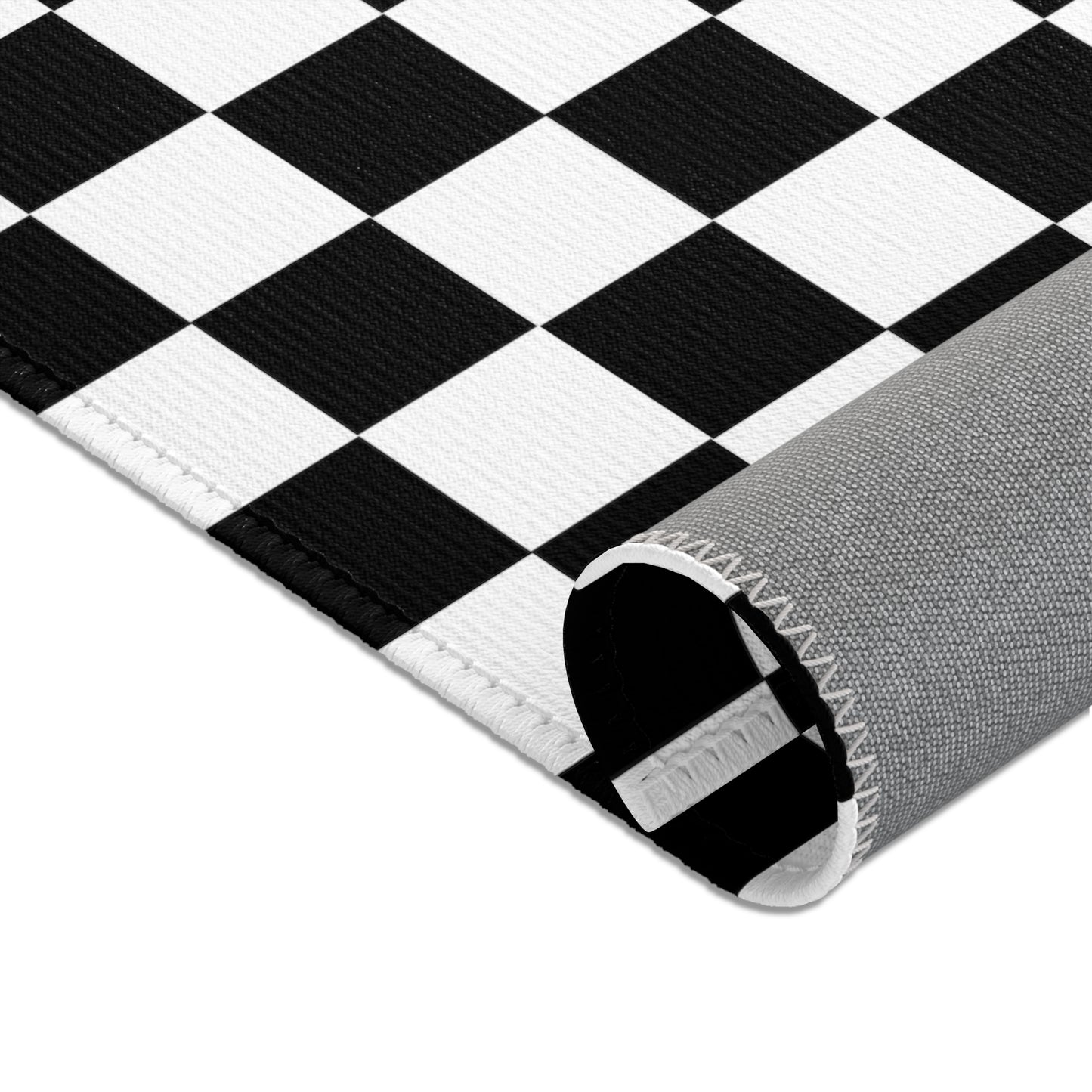 Black and White Checkered Area Rug, Cute Cool Living Room Rug, Minimalist Rug