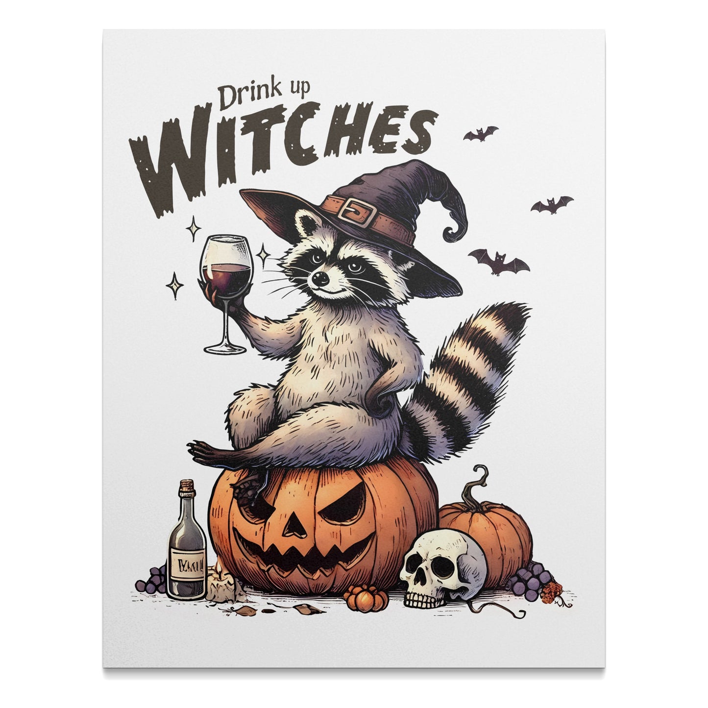 Drink Up Witches Raccoon Halloween Decor product