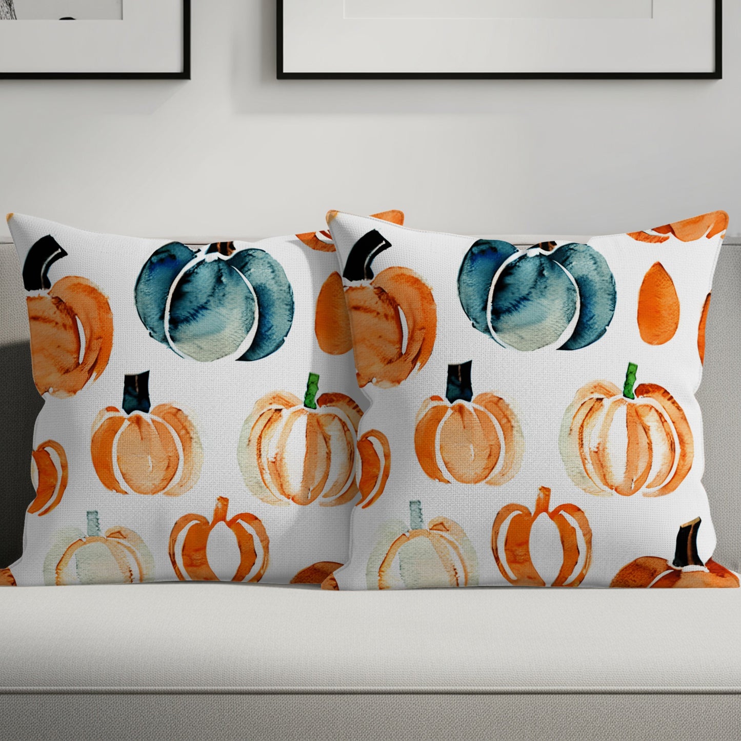 Watercolor Pumpkin Patterned Cushion Cover product