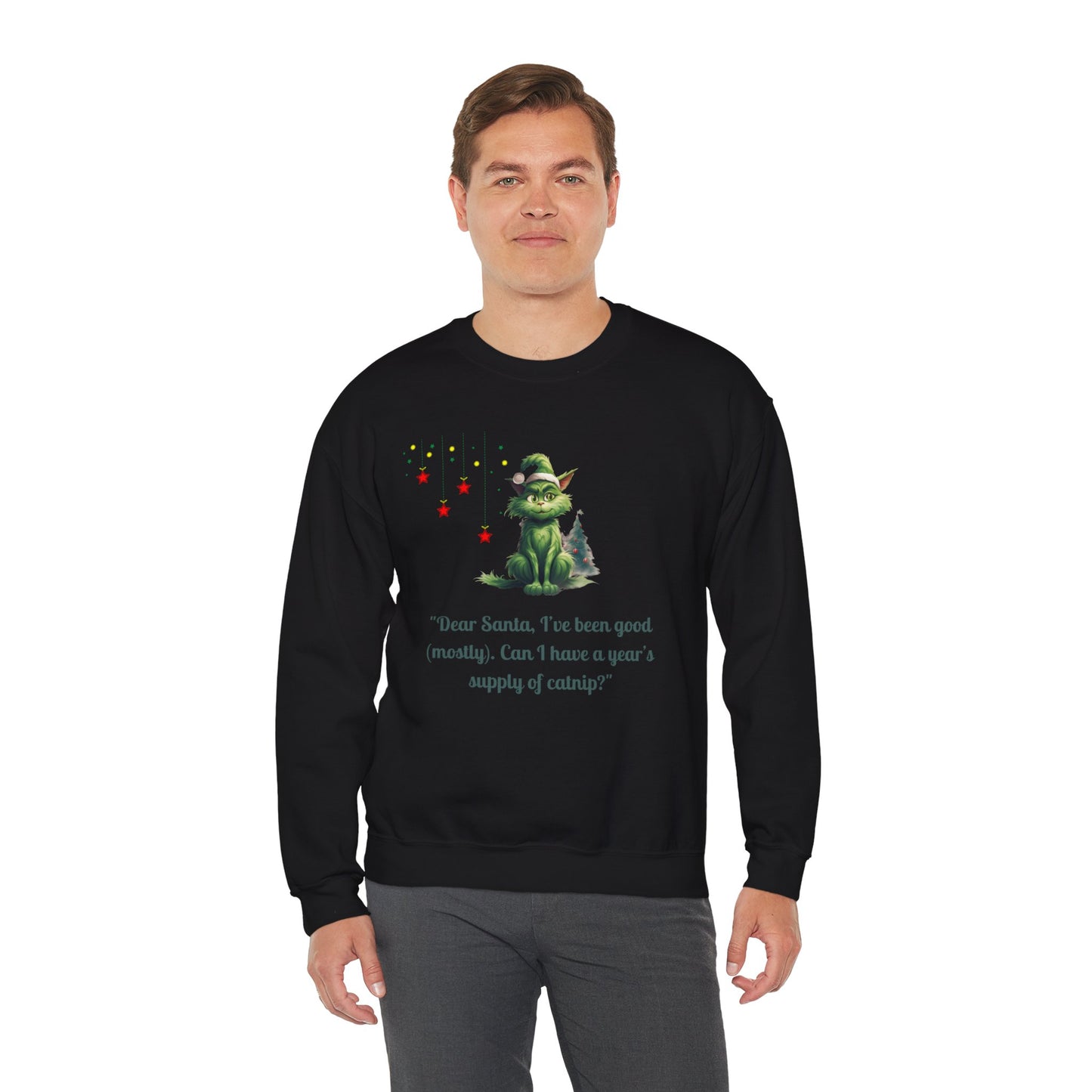 Funny Christmas Cat Sweatshirt - Christmas Crewneck- Holiday Sweatshirt