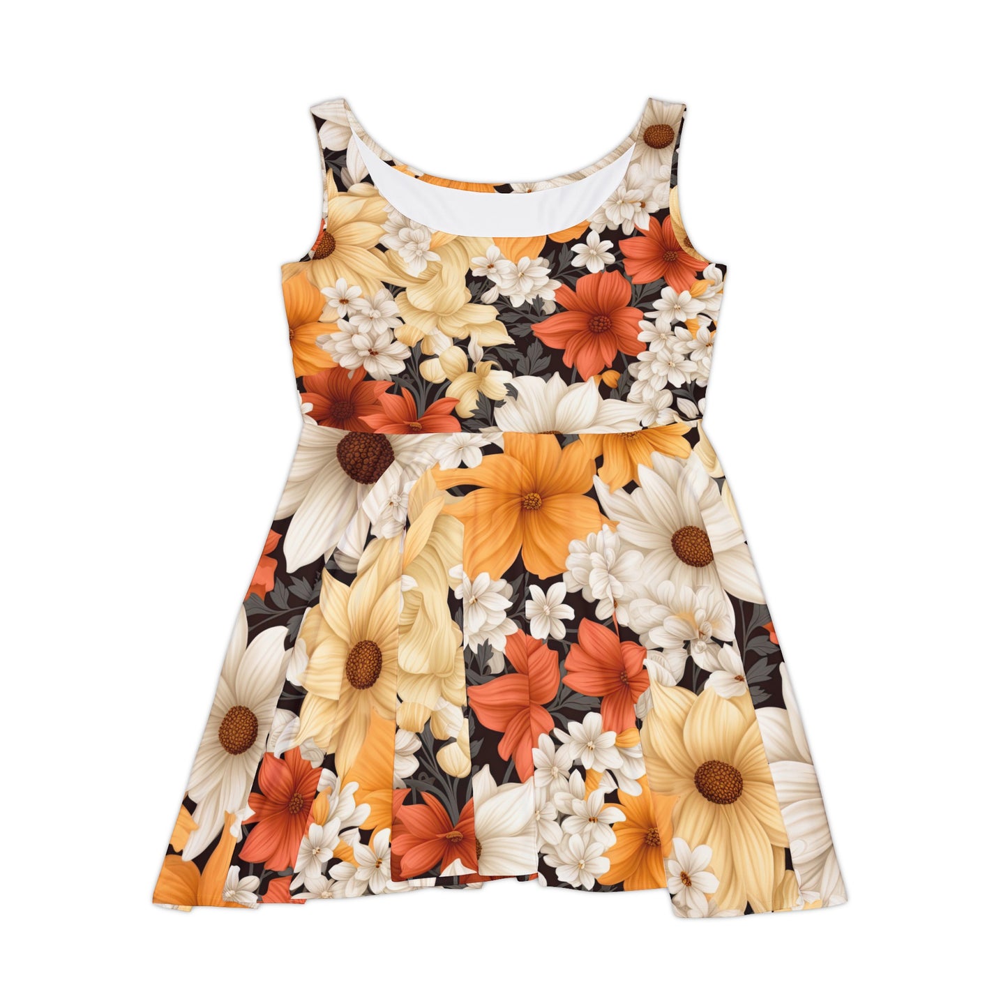 Cottagecore Floral Skater Dress Floral Sundress Fit and Flare Dress Summer Spring Dress