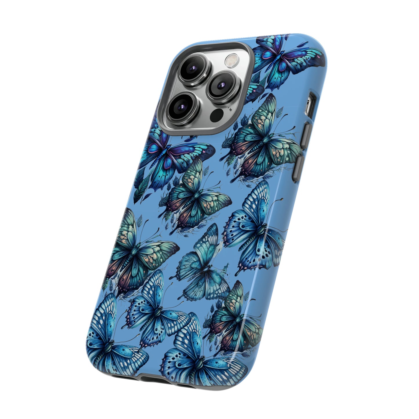 Blue Butterfly iPhone Case, Cute Cell Phone Case, Abstract Phone Case, iPhone Cover