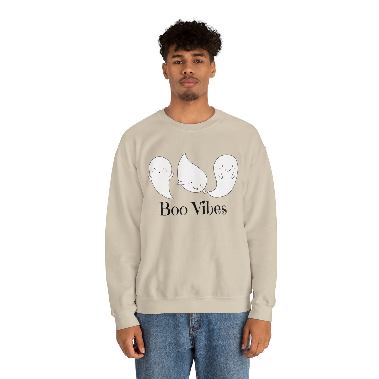 Boo Ghost Sweatshirt, Halloween Sweatshirt Women Men Crewneck Sweatshirt