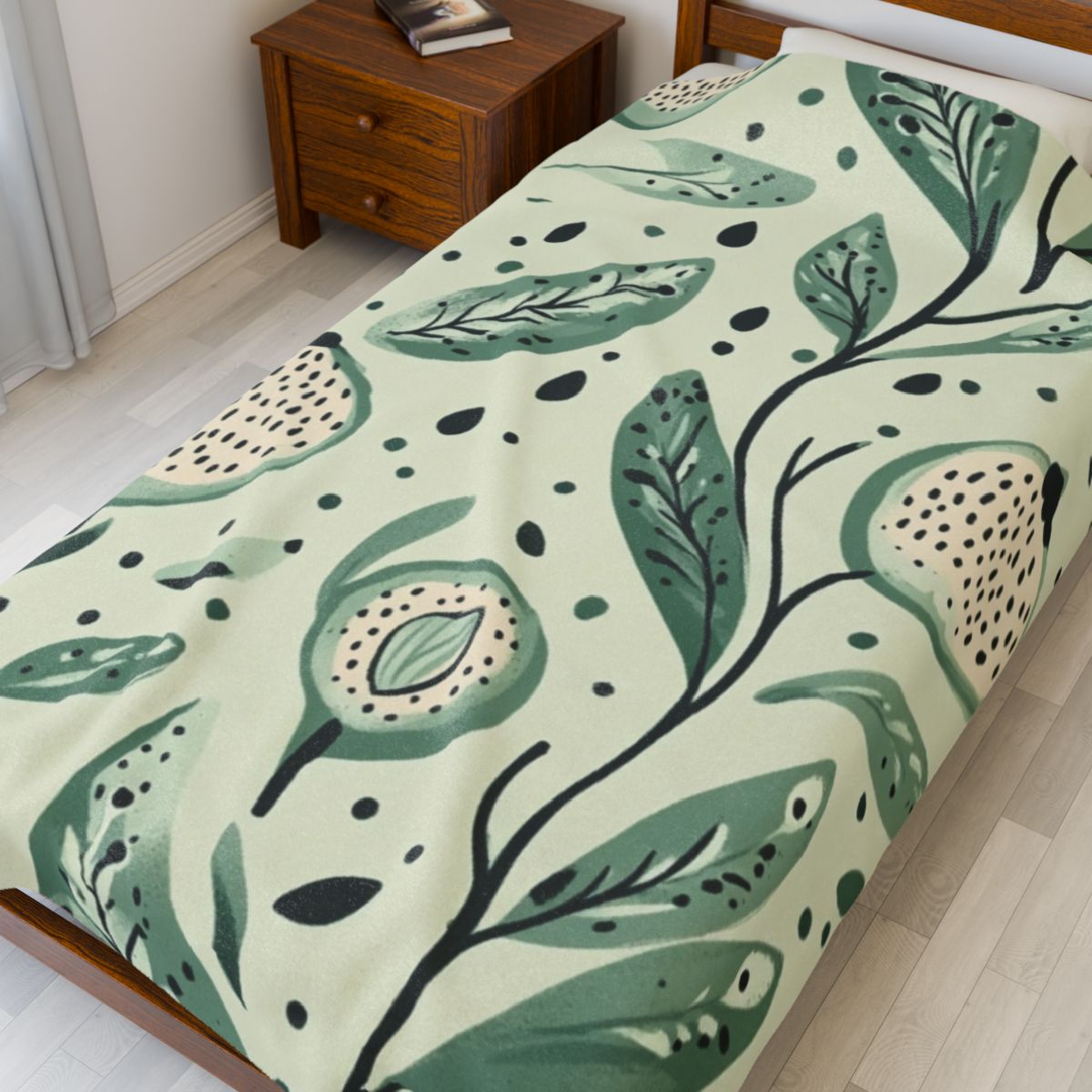 Nature Inspired Green Leaf Design Bedding product