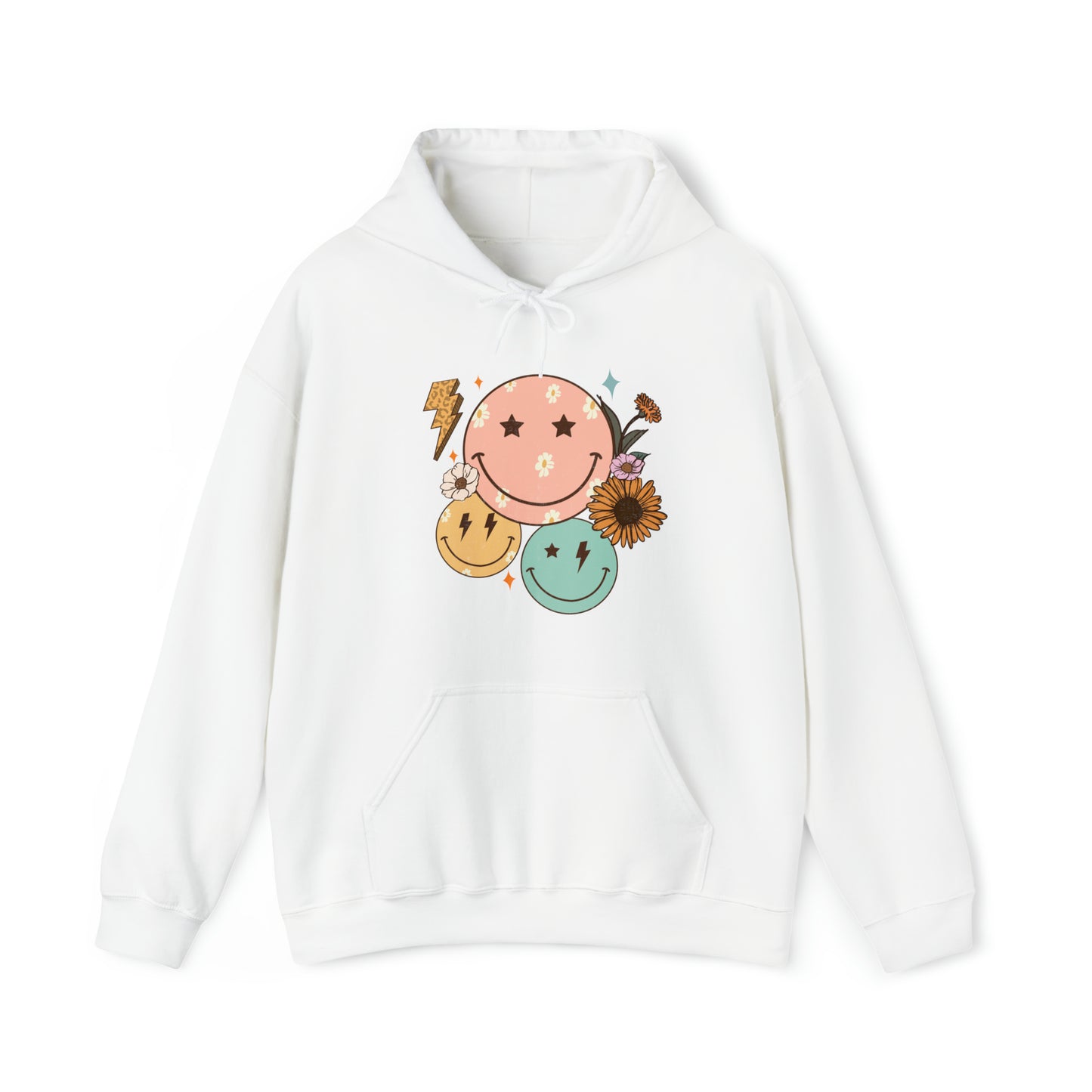 Cool Retro Happy Face Hoodie Sweatshirt Streetwear Unisex Hooded Sweatshirt