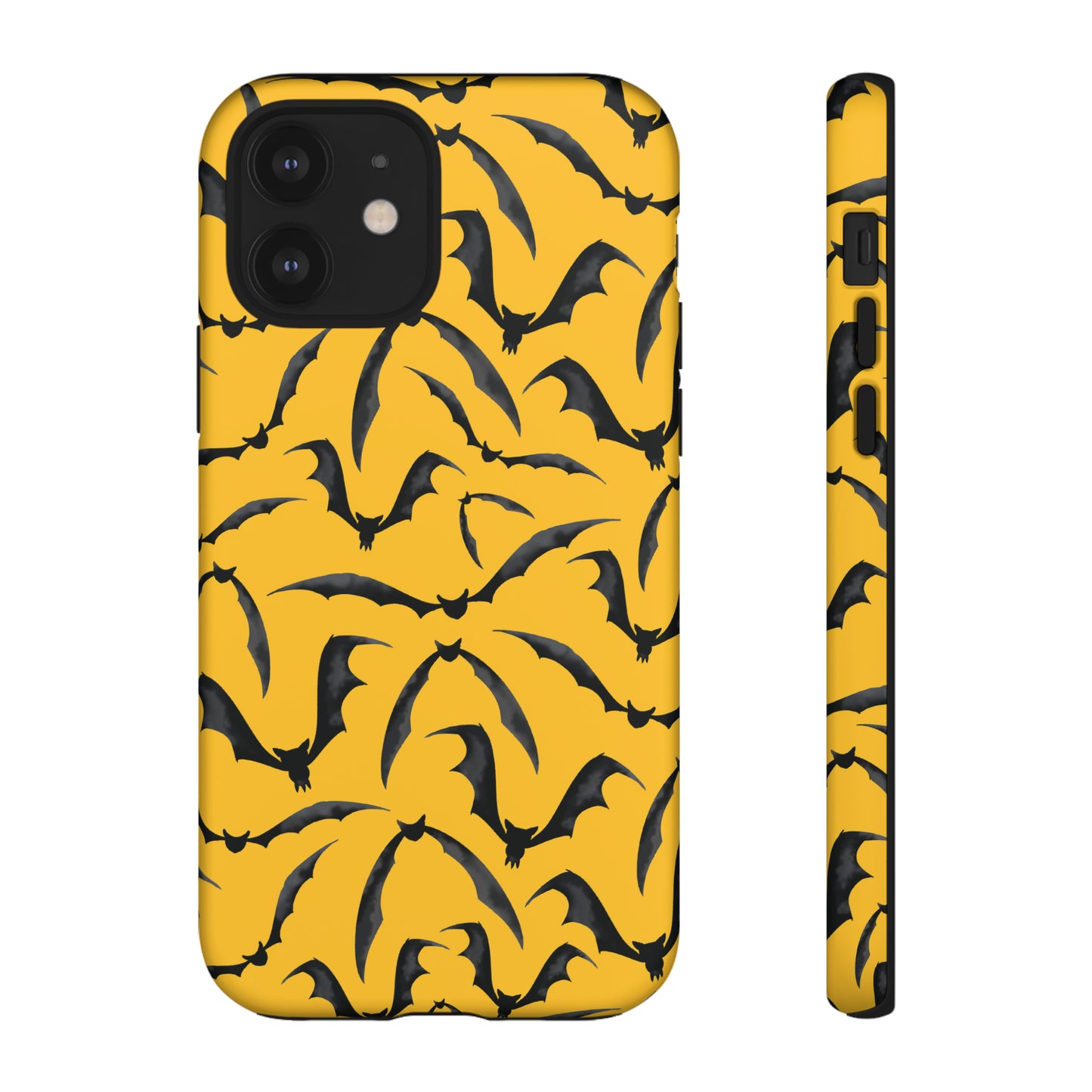 Bat Phone Case, iPhone 15 Case, Cute Glossy Halloween Goth Phone Case