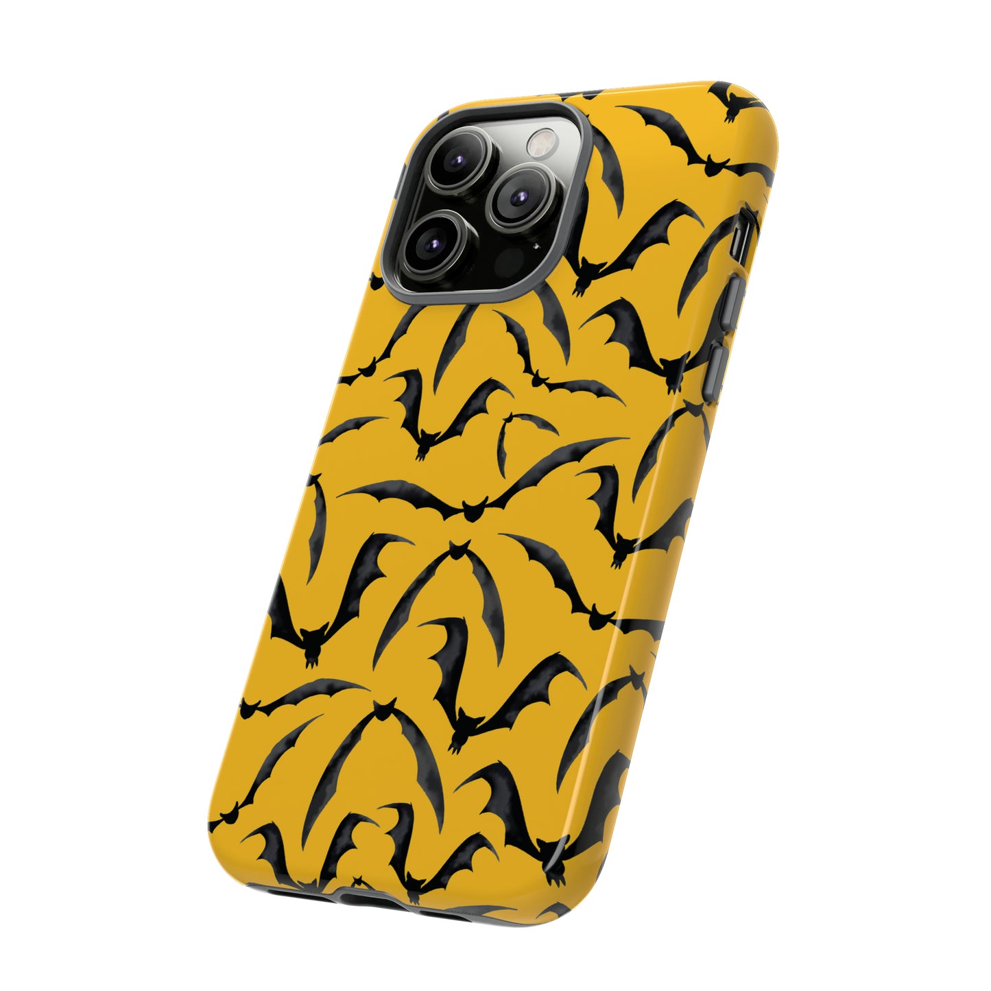 Bat Phone Case, iPhone 15 Case, Cute Glossy Halloween Goth Phone Case