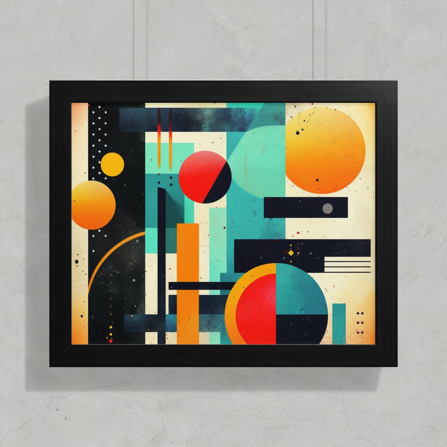 Abstract Geometric Shapes Framed Art Print product type