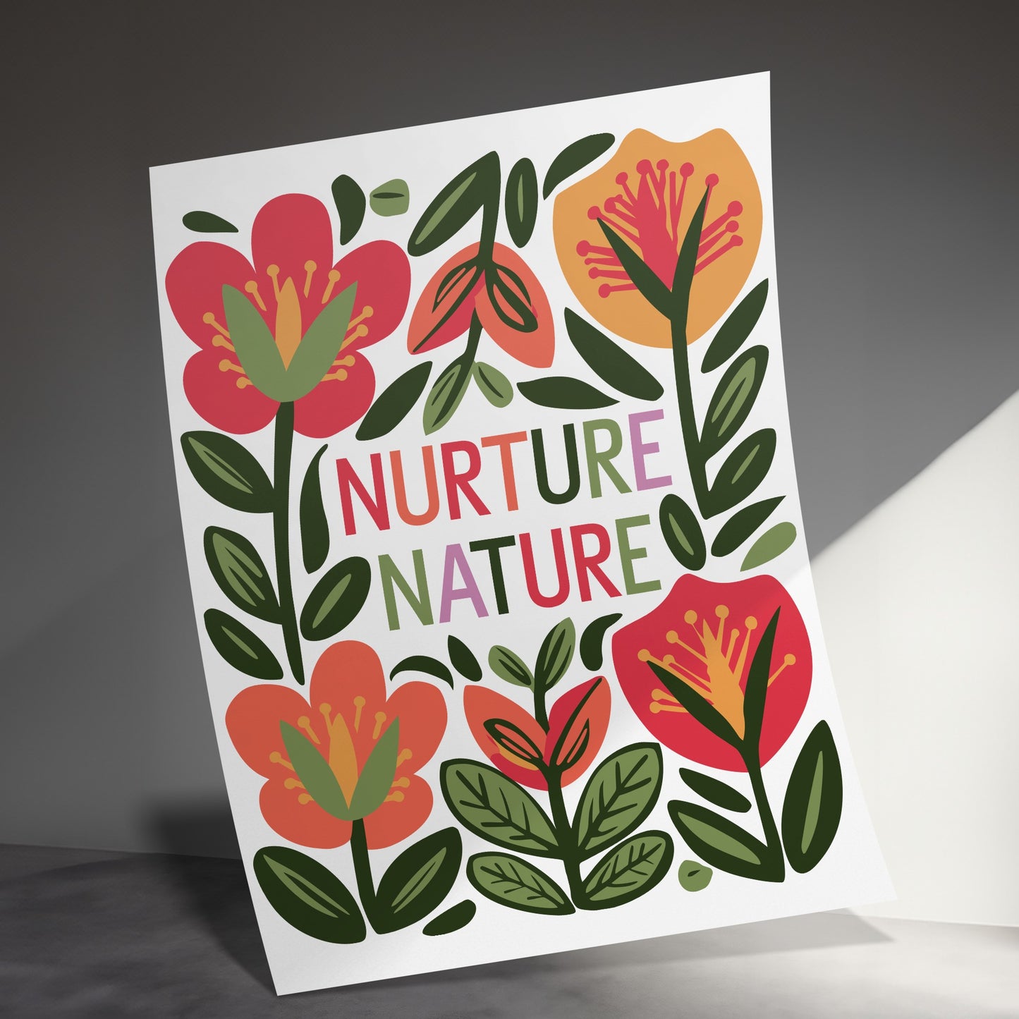 Vibrant Nurture Nature Floral Poster product type