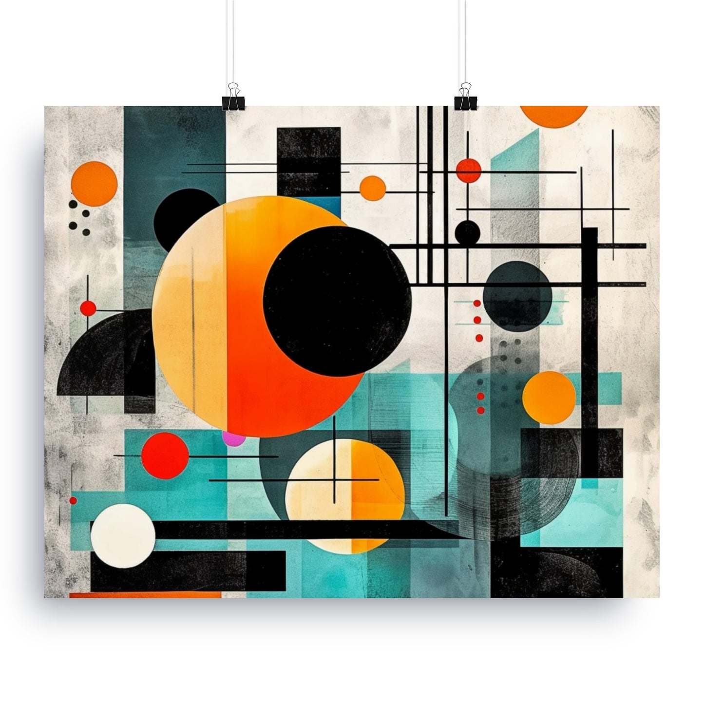 Modern Geometric Shapes Abstract Art Wall Poster product