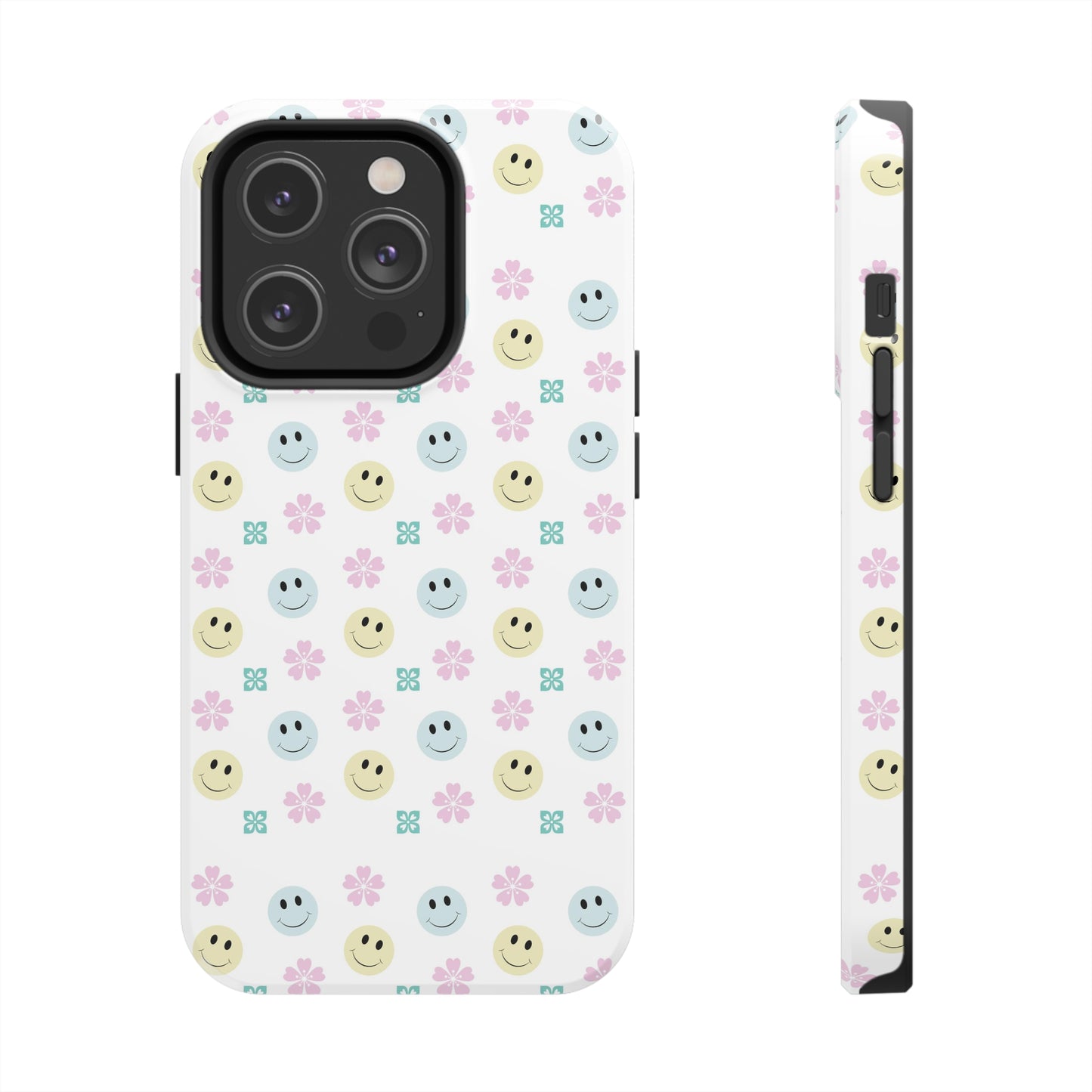Smiley Face Retro Tough Phone Case, Cute Cool Trendy Biodegradable Phone Case