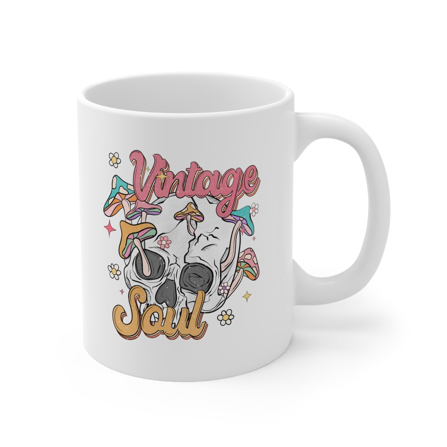 Vintage Soul Skeleton Coffee Mug Retro Goth Coffee Ceramic Cup 11oz