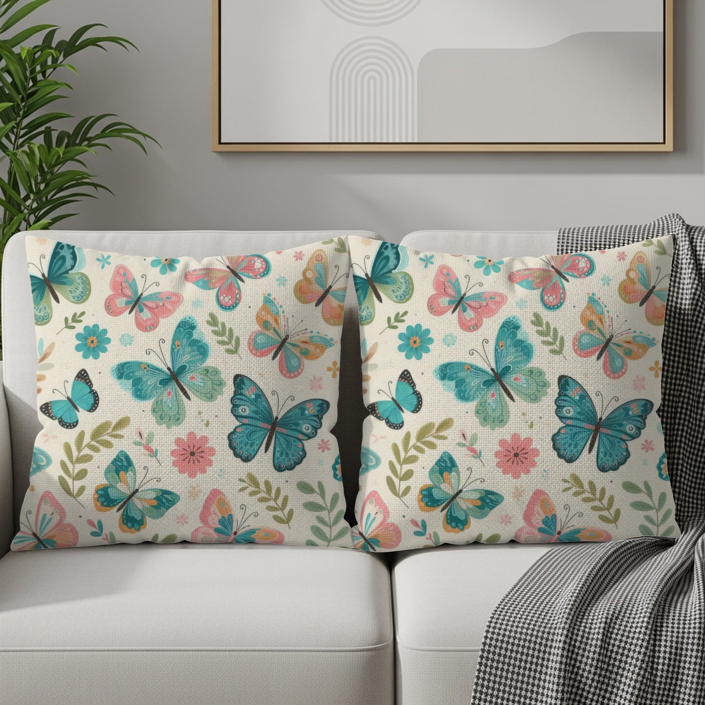 Charming Butterfly Design Throw Pillow product type
