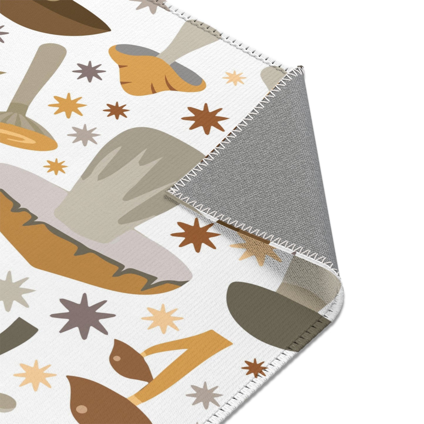 Mushroom Area Rug, Boho Room Decor, Minimalist Rug, Cute Rug, Unique Accent Rug