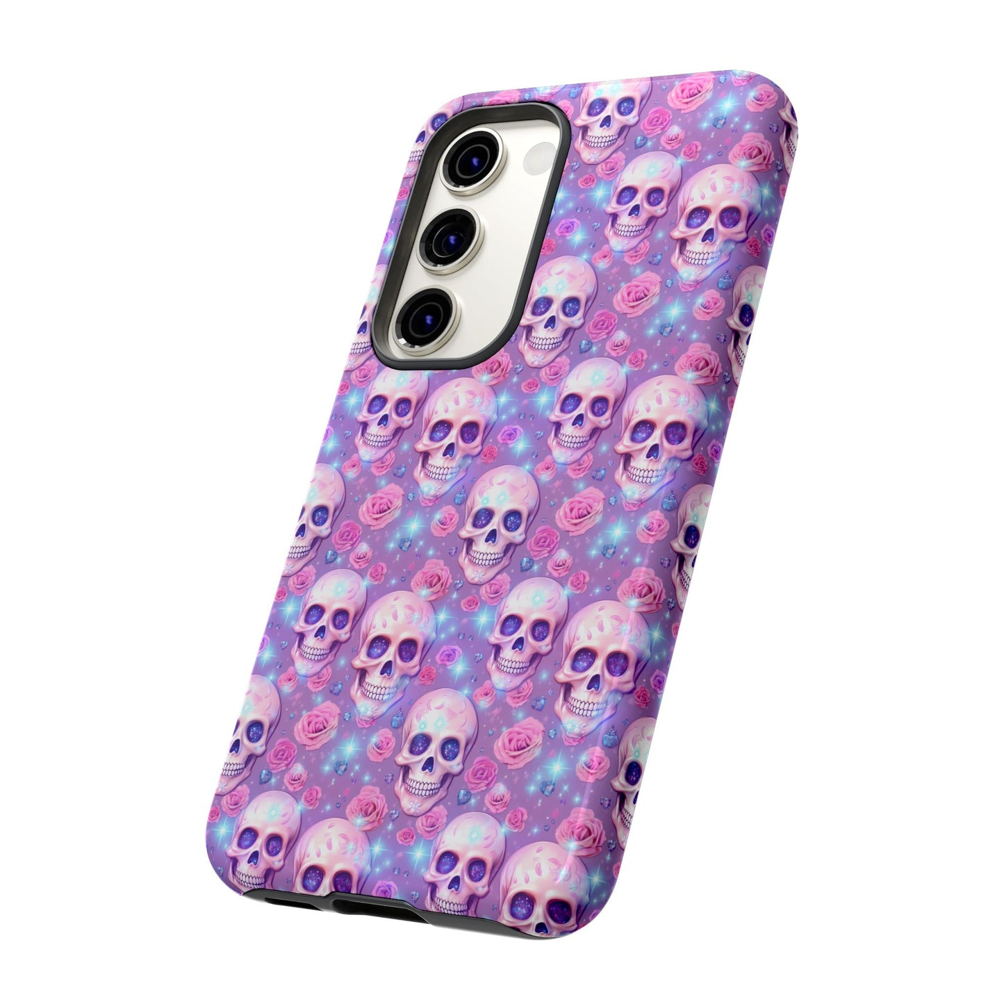 Phone Case - Skull and Roses Pastel Goth Tough Case