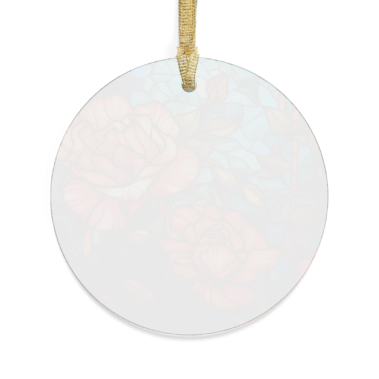 Rose Stain Glass Ornaments Christmas Decor