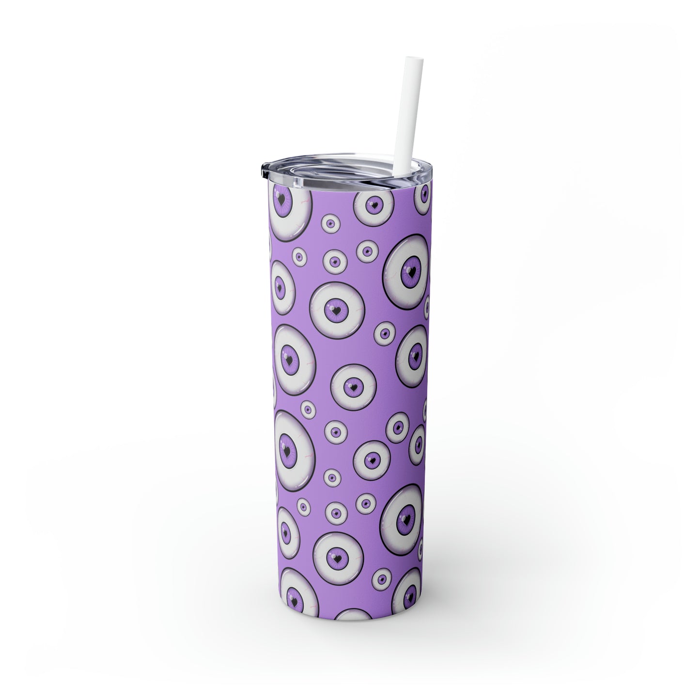 Purple Eye Pastel Goth Skinny Tumbler with Straw, Maars 20oz Sublimation