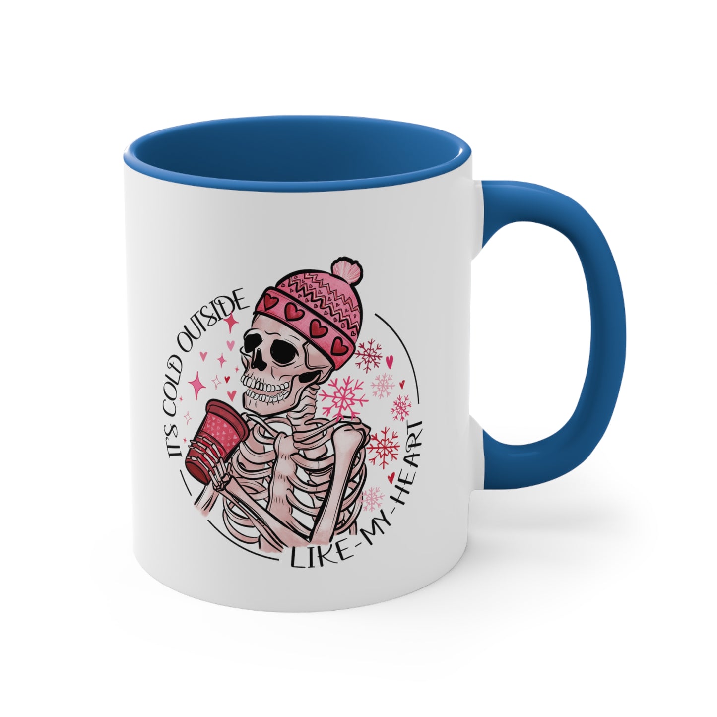 Skeleton Valentine Gothic Accent Coffee Mug, Sarcastic Funny Dark 11oz