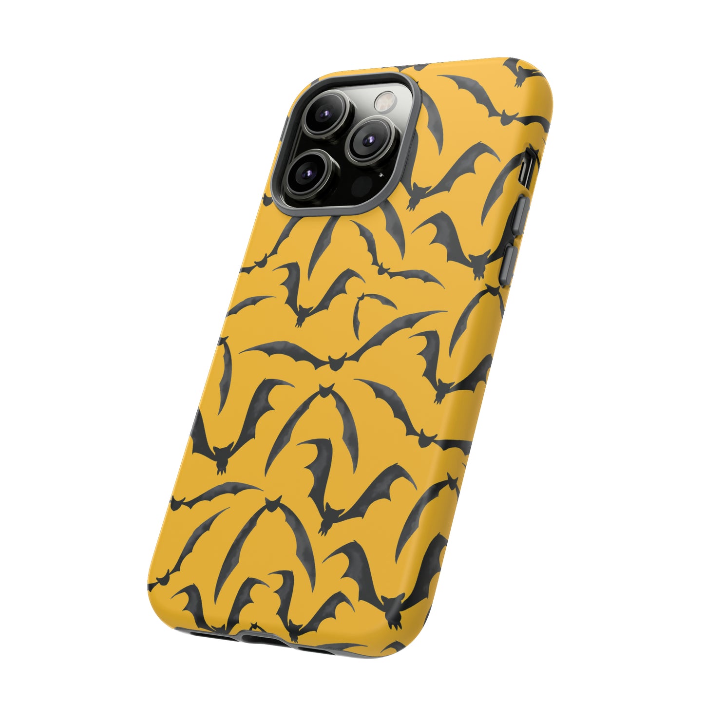 Bat Phone Case, iPhone 15 Case, Cute Glossy Halloween Goth Phone Case