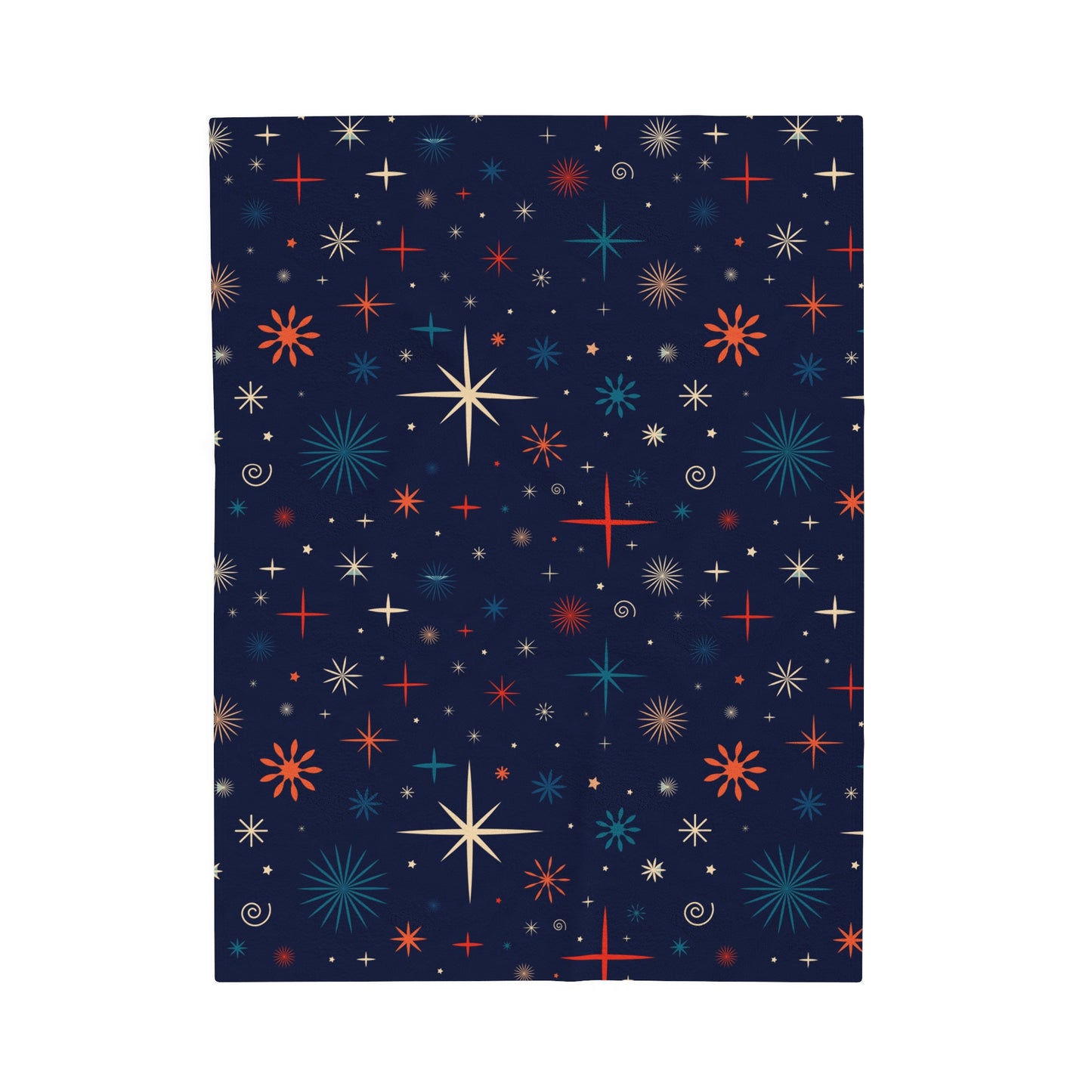 Velveteen Blanket - Retro Christmas Plush Bedroom Decor-Blue Bedding