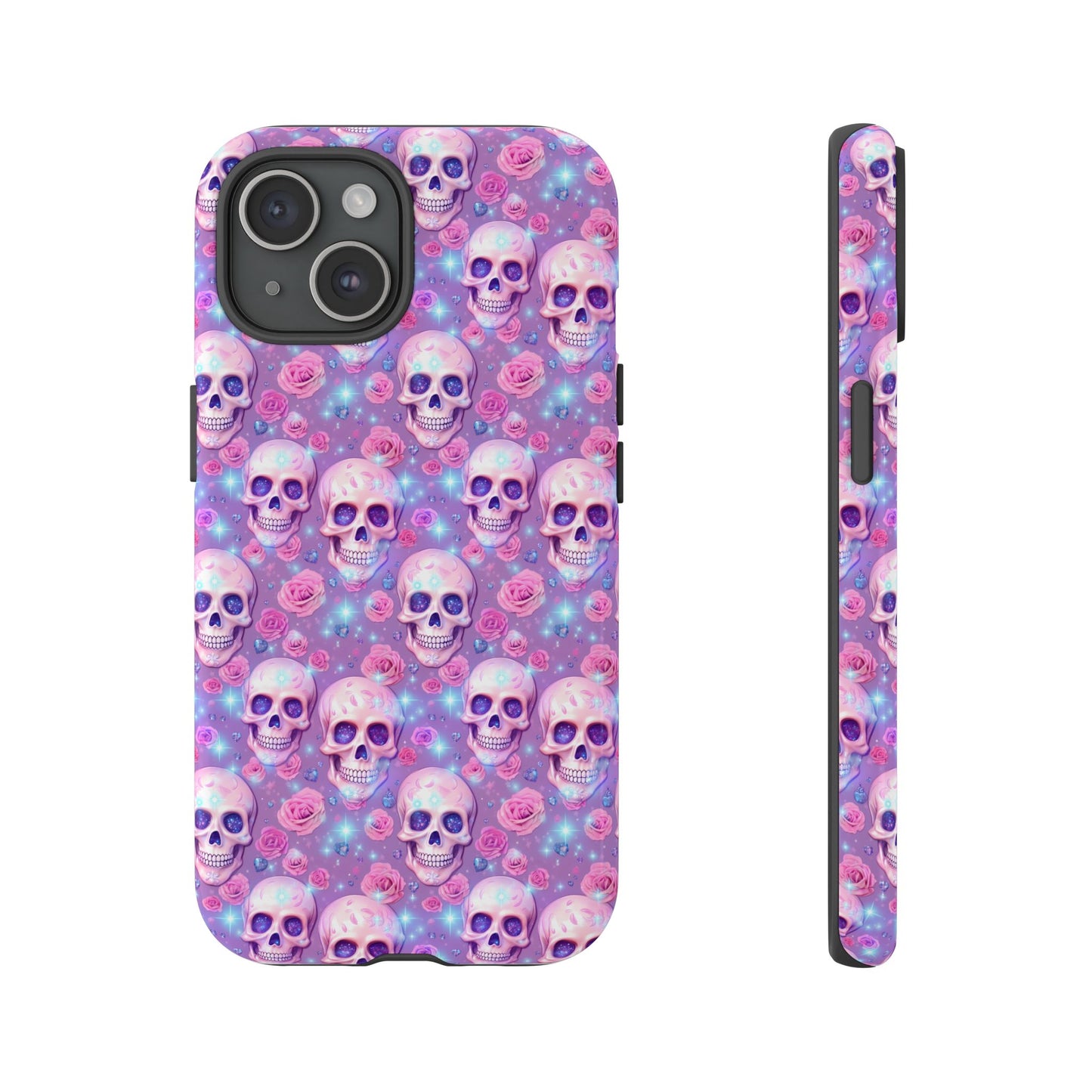 Phone Case - Skull and Roses Pastel Goth Tough Case