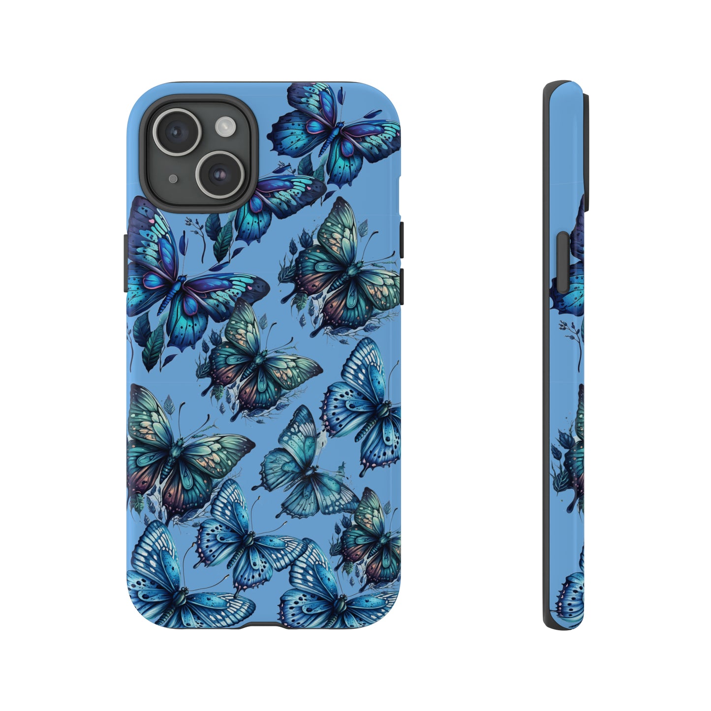Blue Butterfly iPhone Case, Cute Cell Phone Case, Abstract Phone Case, iPhone Cover