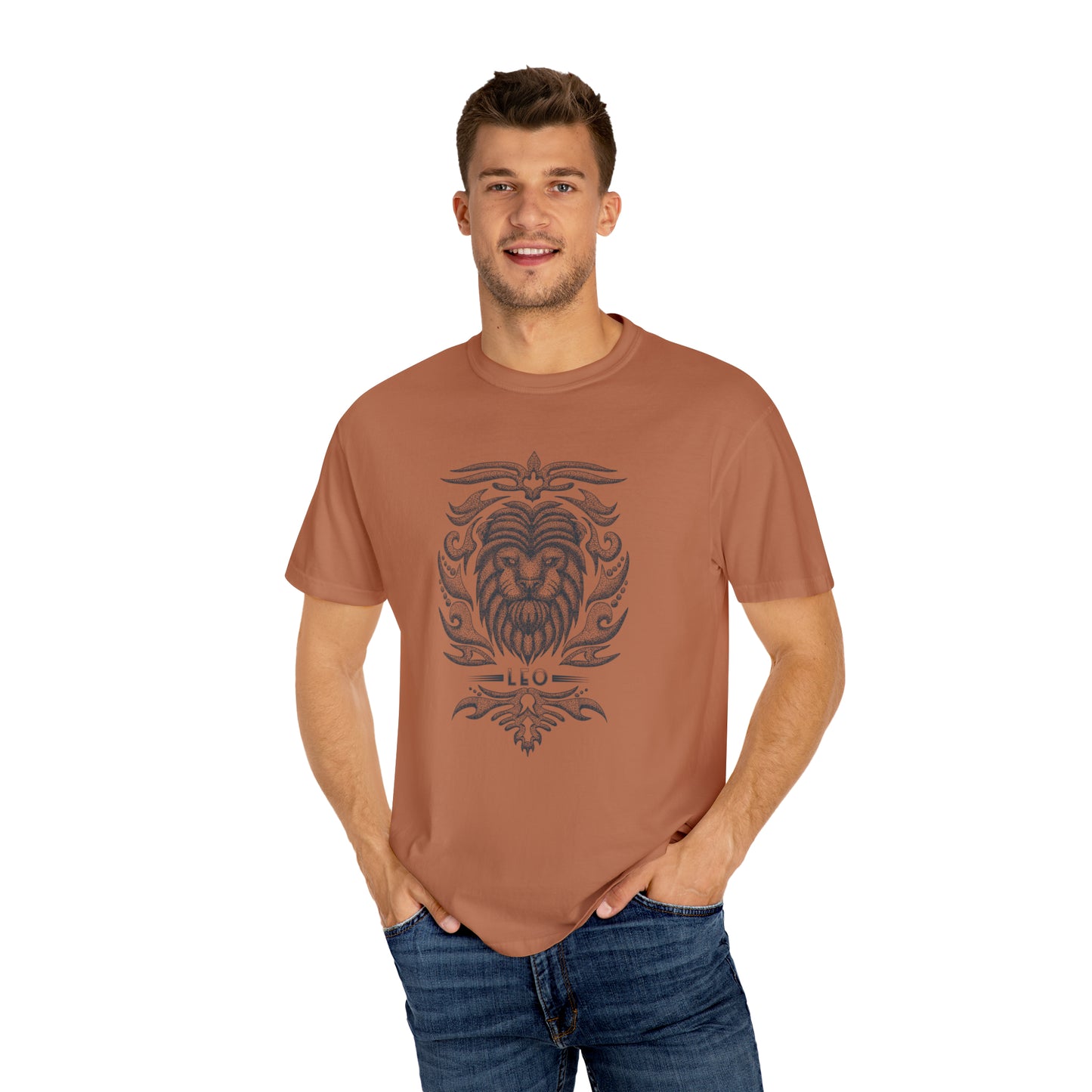 Comfort Colors Leo Vintage Shirt, Zodiac T-shirt, Leo Shirt Unisex Garment-Dyed T-shirt