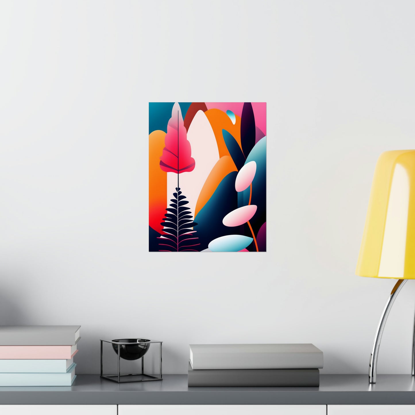 Mid-Century Modern Wall Art Print, Wall Room Decor Premium Matte Vertical Poster