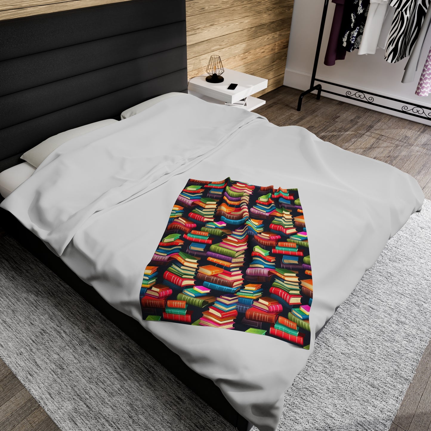 Reading Blanket, Gift for Readers, Book Blanket Warm Cozy Velveteen Plush Blanket